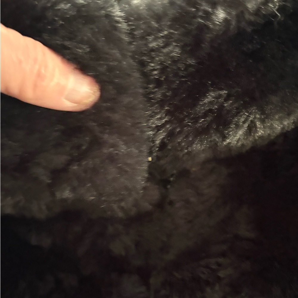 Ambiance Black Faux Fur Jacket - Picture 4 of 6